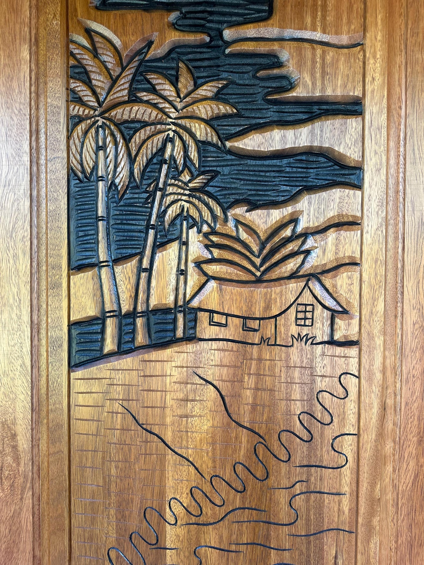 Cabin Door - Hand-carved Brazilian Mahogany Entryway Doors