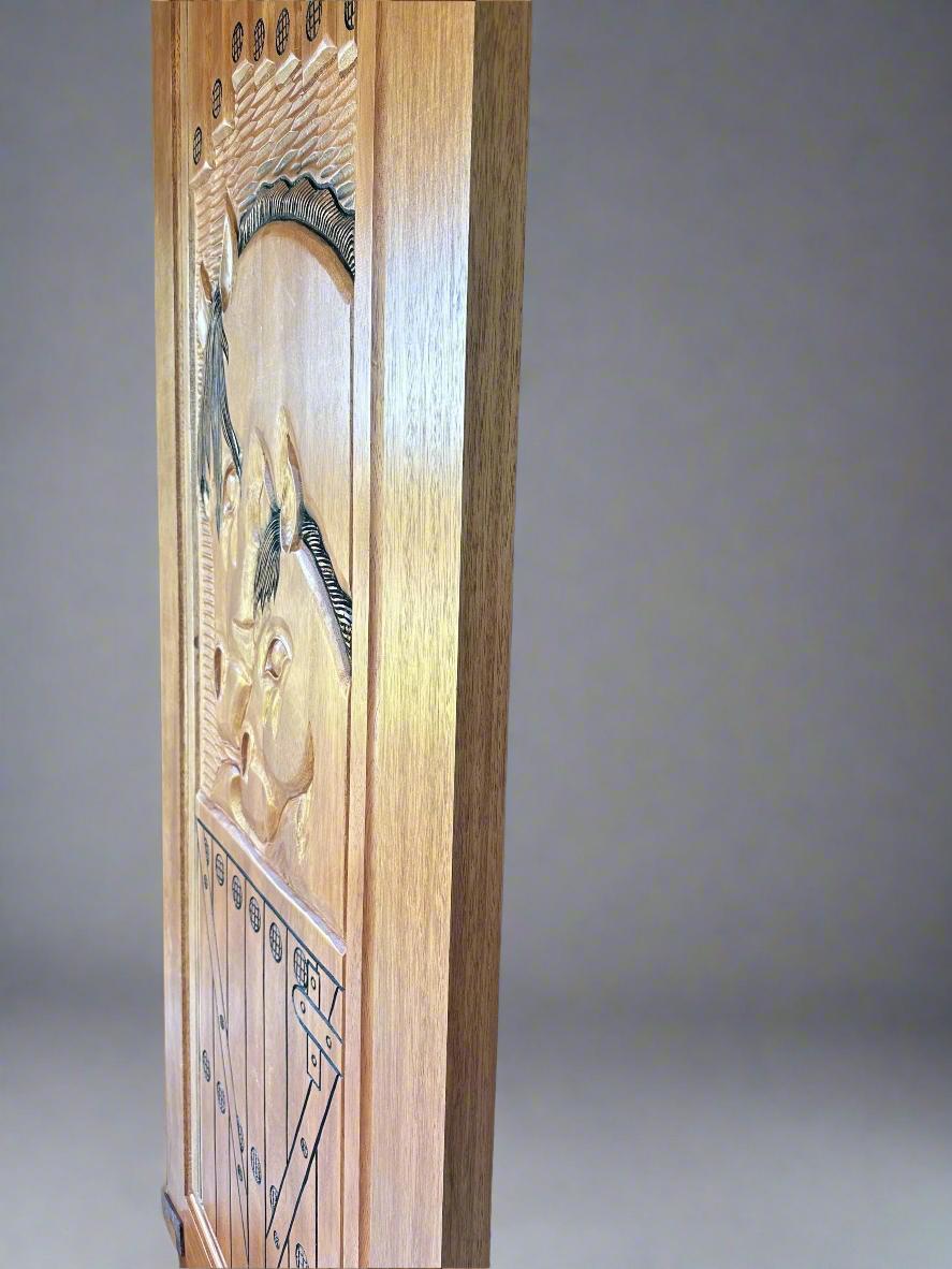 Hand-carved Brazilian Mahogany Entryway Doors - Mare and Filly Door