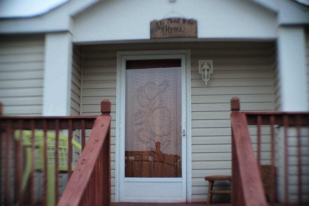 Hand-carved Brazilian Mahogany Entryway Doors - Rose Door