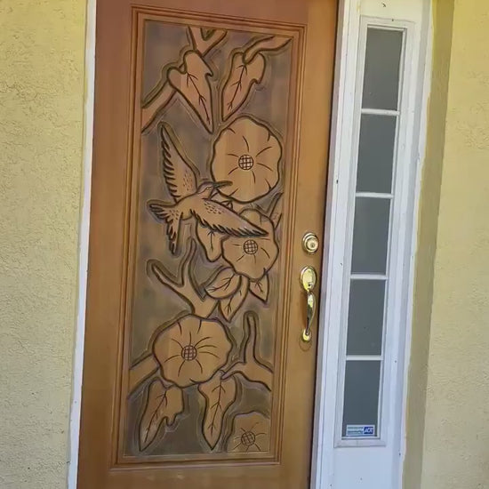 Unicorn Door - Hand-carved Brazilian Mahogany Entryway Doors